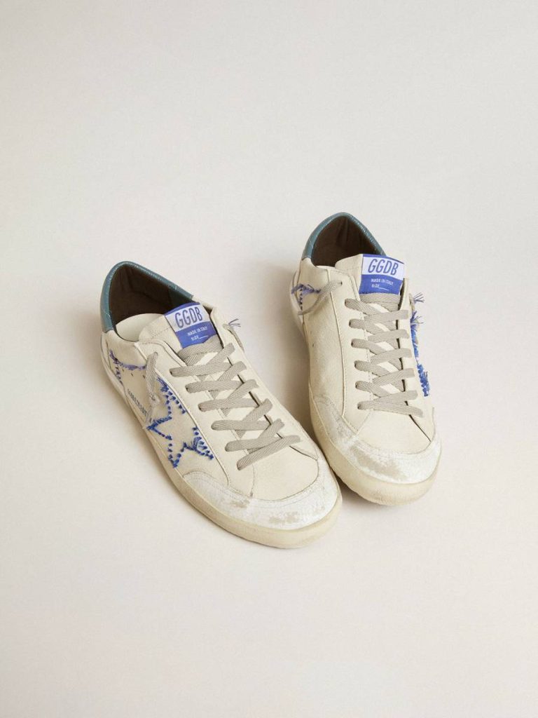 Super-Star Men Golden Goose Men’s Super-Star Ltd In Nappa With Embroidered Star And Leather Heel Tab - 2