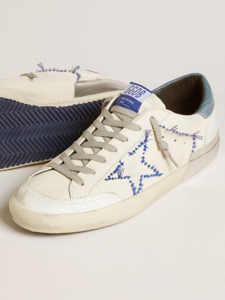 Super-Star Men Golden Goose Men’s Super-Star Ltd In Nappa With Embroidered Star And Leather Heel Tab - 3