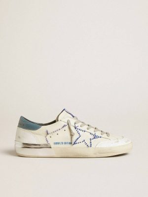 Super-Star Men Golden Goose Men’s Super-Star Ltd In Nappa With Embroidered Star And Leather Heel Tab - 1