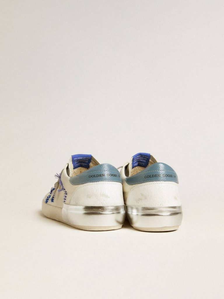 Super-Star Men Golden Goose Men’s Super-Star Ltd In Nappa With Embroidered Star And Leather Heel Tab - 4