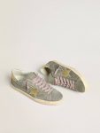 Super-Star Men Golden Goose Super-Star In Gray Suede With Gold Metallic Leather Star And Heel Tab - 2