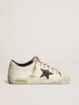 Super-Star Men's Super-Star Ltd In Beige Canvas With Black Star Golden Goose Men - 1