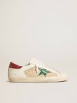 Super-Star Men's Super-Star Ltd In Suede With Green Metallic Star And Red Heel Tab Golden Goose Men - 1