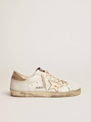 Super-Star Men's Super-Star With Gold Sparkle Foxing And Lettering Golden Goose Men - 1