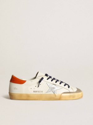 Super-Star Penstar With Silver Star And Orange Heel Tab Golden Goose White Super-Star Men - 1