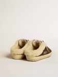 Super-Star Sabot Golden Goose Super-Star Sabots In Glitter With Brown Star And Shearling Lining Women - 4