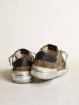Super-Star Super-Star Ltd In Military-Green Suede With Screen-Printed Star Golden Goose Men - 4