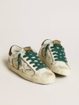 Super-Star Women’s Super-Star Lab In White Leather With White Star And Black Heel Tab Women Golden Goose - 2
