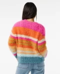 Sweaters Rip Curl Women Hibiscus Heat Chunky Stripe Knit - 3