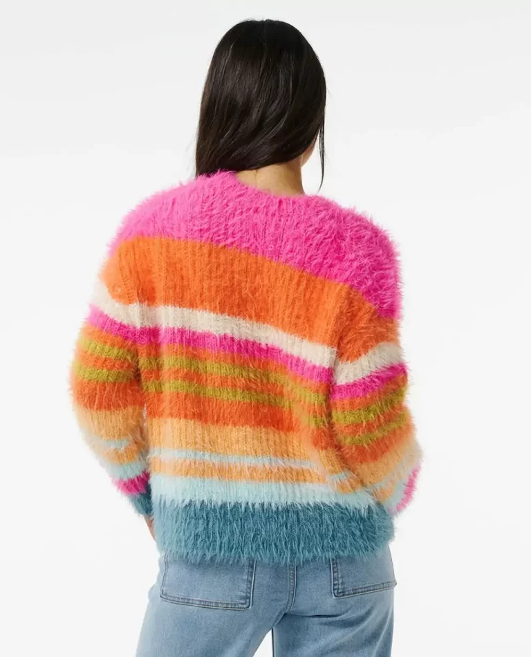 Sweaters Rip Curl Women Hibiscus Heat Chunky Stripe Knit - 3