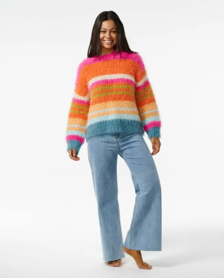 Sweaters Rip Curl Women Hibiscus Heat Chunky Stripe Knit - 4