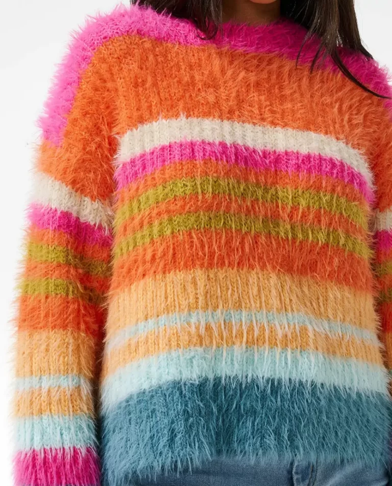 Sweaters Rip Curl Women Hibiscus Heat Chunky Stripe Knit - 5