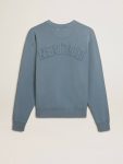 Sweatshirts Baby Blue Women Baby Blue Sweatshirt With Reverse Logo On The Back - Jersey Capsule Golden Goose - 2