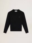 Sweatshirts Black Athena Star Collection Sweatshirt With Tone-On-Tone Star On The Front Black Women Golden Goose - 1