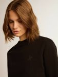 Sweatshirts Black Athena Star Collection Sweatshirt With Tone-On-Tone Star On The Front Black Women Golden Goose - 2