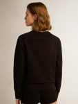 Sweatshirts Black Athena Star Collection Sweatshirt With Tone-On-Tone Star On The Front Black Women Golden Goose - 4