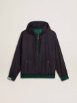 Sweatshirts Men's Green And Blue Reversible Hooded Sweatshirt Blue And Green Women Golden Goose - 2