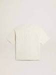T-Shirt In Aged White With Reverse Logo On The Back - Jersey Capsule T-Shirts & Tops Aged White Women Golden Goose - 5