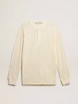 T-Shirts & Polo Shirts Men's Long-Sleeved T-Shirt In Panama-Colored Linen Golden Goose Panama Men - 1