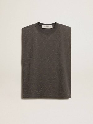 T-Shirts & Tops Golden Goose Anthracite Gray Sleeveless T-Shirt Anthracite Gray Women - 1