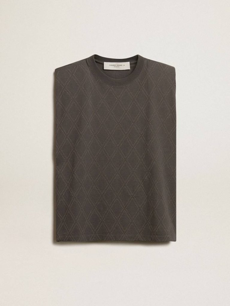 T-Shirts & Tops Golden Goose Anthracite Gray Sleeveless T-Shirt Anthracite Gray Women - 1