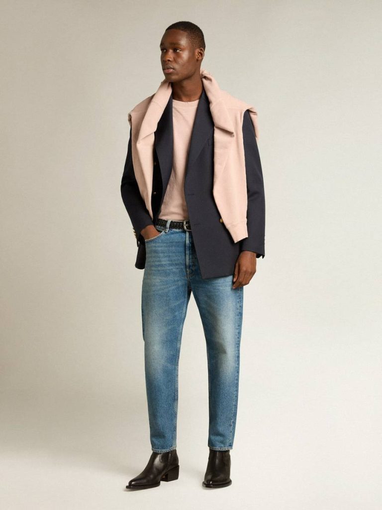 T-Shirts & Tops Powder-Pink T-Shirt With Reverse Logo On The Back - Jersey Capsule Golden Goose Powder Pink Women - 3