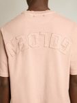 T-Shirts & Tops Powder-Pink T-Shirt With Reverse Logo On The Back - Jersey Capsule Golden Goose Powder Pink Women - 5