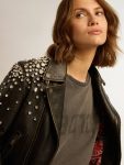 T-Shirts & Tops Women Golden Goose Anthracite Gray Distressed Slim-Fit T-Shirt In Anthracite Gray - 2