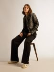 T-Shirts & Tops Women Golden Goose Anthracite Gray Distressed Slim-Fit T-Shirt In Anthracite Gray - 3