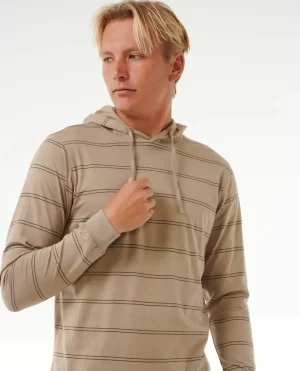 Tees & Tanks Plain Stripe Hooded Tee Rip Curl Men - 1