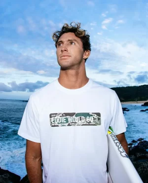Tees & Tanks Rip Curl Eddie Would Go Sticker Tee Men - 1