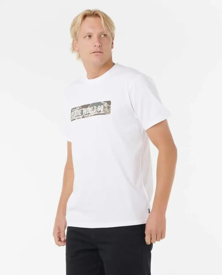 Tees & Tanks Rip Curl Eddie Would Go Sticker Tee Men - 4