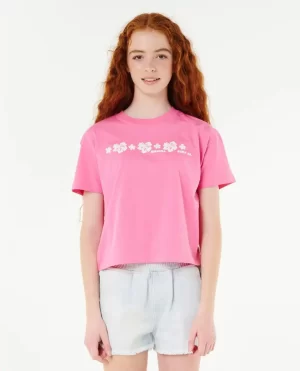 Tops & Tees Kids Rip Curl Neon Isles Crop Tee - 1