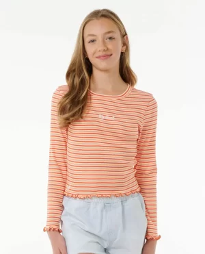 Tops & Tees Summer Solsice Long Sleeve Rib Kids Rip Curl - 1