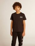 Topwear Selection (4-12 Years) Black Golden Goose Black T-Shirt With Contrasting White Logo On The Front And Maxi Star On The Back Kids - 3