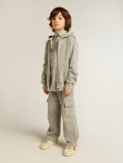 Topwear Selection (4-12 Years) Gray Melange Golden Goose Kids Gray Melange Hooded Sweatshirt With Print On The Back - 3