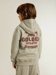 Topwear Selection (4-12 Years) Gray Melange Golden Goose Kids Gray Melange Hooded Sweatshirt With Print On The Back - 4