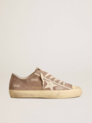 V-Star Golden Goose Men's V-Star In Dove-Gray Suede With Light Gray Leather Star Men - 1