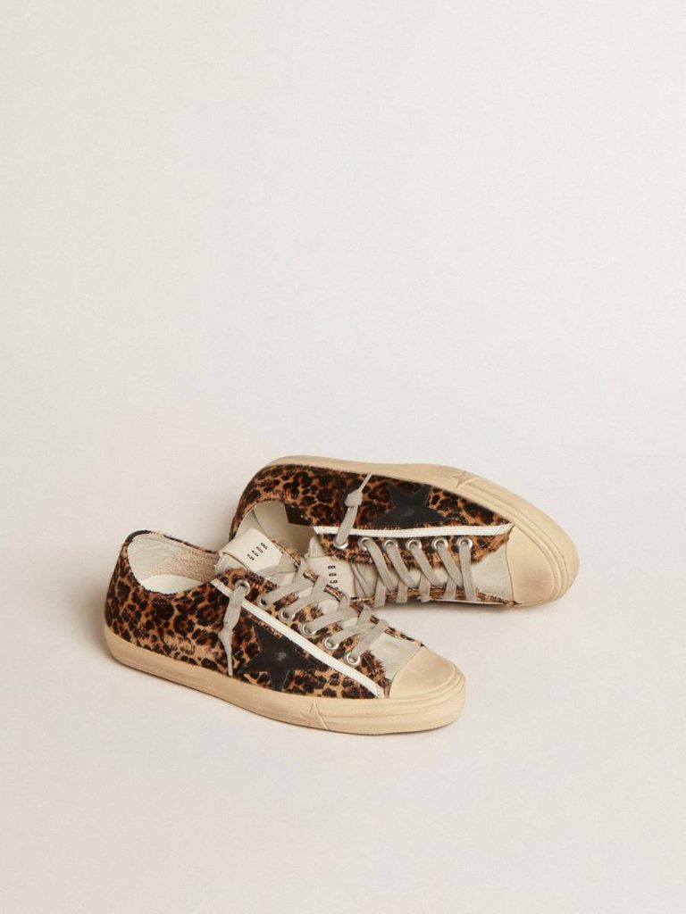 V-Star In Leopard Pony Skin With Black Leather Star And Heel Tab V-Star Golden Goose Women - 2