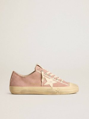 V-Star In Pink Suede With Cream Leather Star V-Star Golden Goose Women - 1