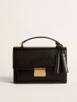 Venezia Bag In Black Boarded Leather With Gold Details Crossbody Bags Golden Goose Women Black - 5
