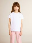 White And Silver T-Shirt With Logo And Maxi Star In Silver Glitter Topwear Selection (4-12 Years) Kids White Golden Goose - 3