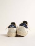 White Golden Goose Women Hi Star With Fuchsia Leather Star And Blue Glitter Heel Tab Hi Star - 4