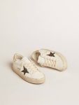 White Hi Star Ltd With Black And Gold Glitter Star And Gold Heel Tab Golden Goose Women Hi Star - 2