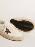White Hi Star Ltd With Black And Gold Glitter Star And Gold Heel Tab Golden Goose Women Hi Star - 3