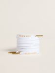 White White Cotton Laces With Contrasting Gold Logo Golden Goose Women Laces - 1