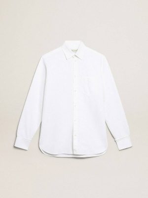 White White Cotton Shirt Men Shirts Golden Goose - 1