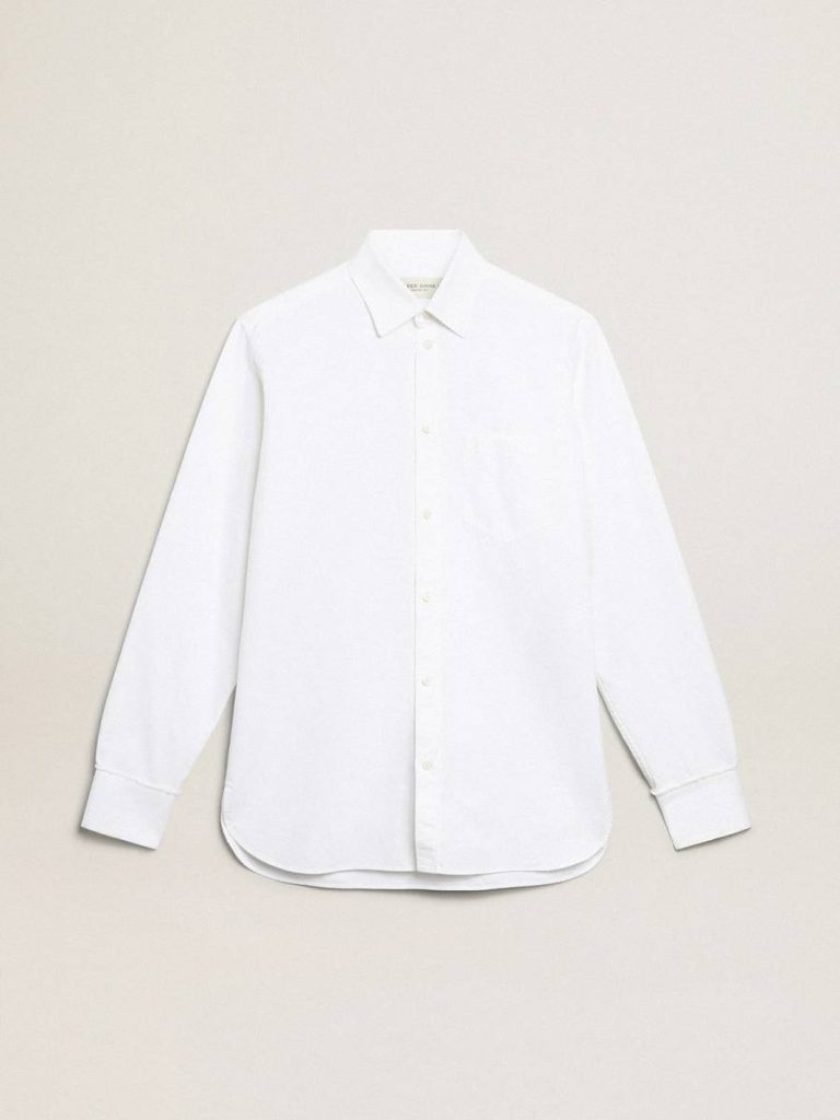White White Cotton Shirt Men Shirts Golden Goose - 1