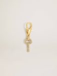 Women Bag Accessories Gold Golden Goose Key-Shaped Charm In Gold-Colored Brass With Crystals - 1
