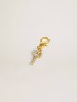 Women Bag Accessories Gold Golden Goose Key-Shaped Charm In Gold-Colored Brass With Crystals - 2